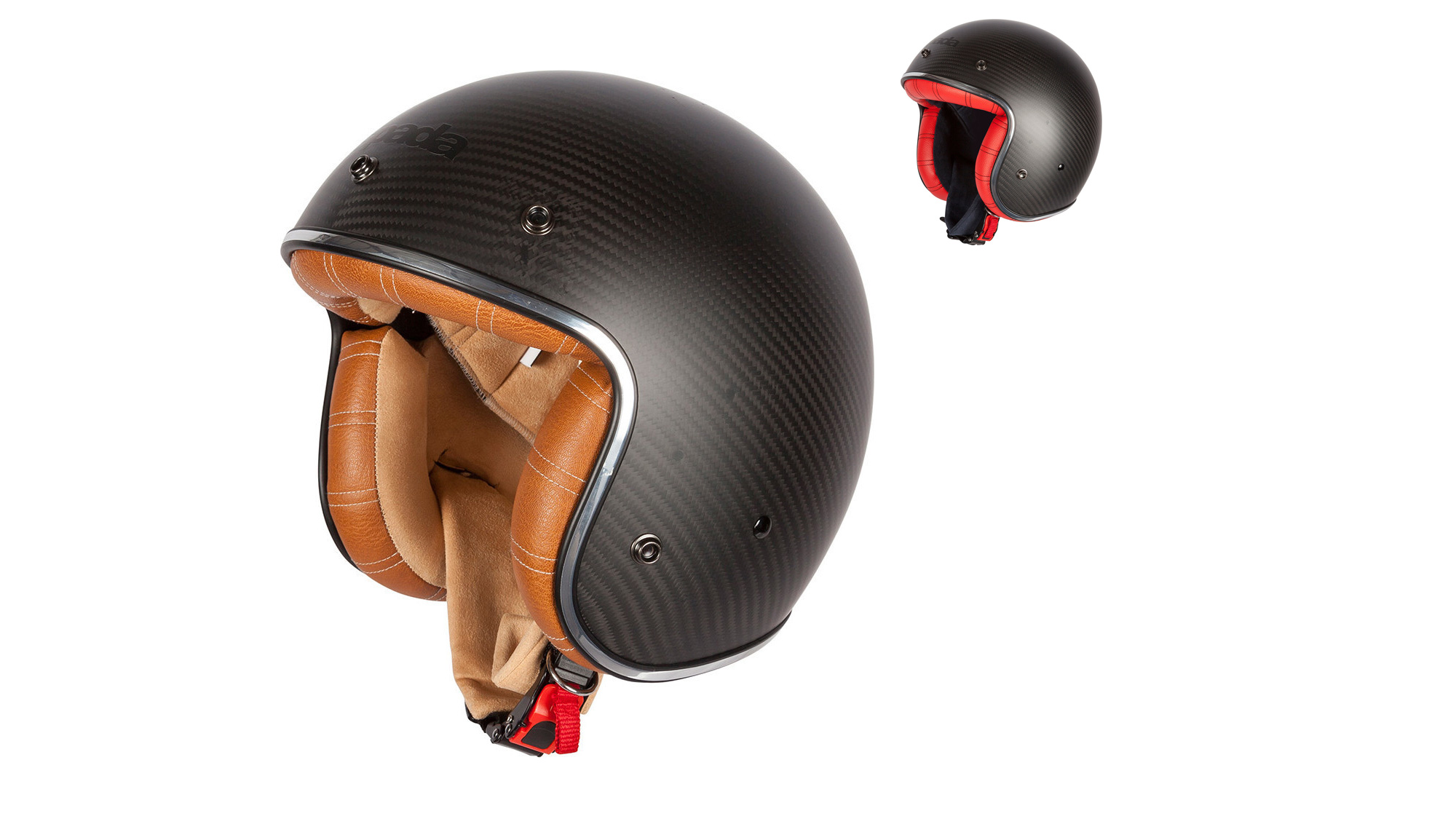 Spada Darkstar Carbon Open Face Motorcycle Helmet